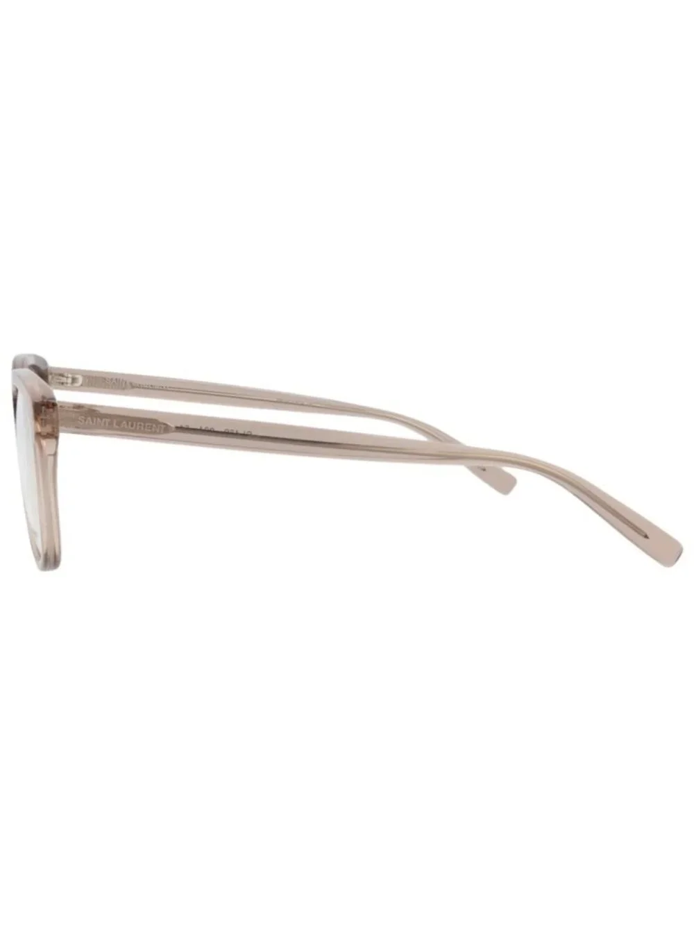 New Saint Laurent Women's Eyeglasses Round Oval Acetate Frame Mens Brown Brown